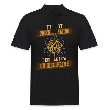 Je ne tergiverse pas J'ai roulé bas sur la discipline - Polo Homme - noir - Devant - Kai (181cm)