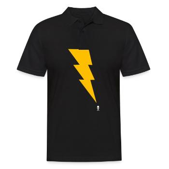 Thunderstorm - Lightning - Lightning - Stick Figure 2 - Men's Polo Shirt - black - Front - Kai (181cm)