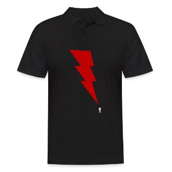 Thunderstorm - Lightning - Lightning - Stick Figure 3 - Men's Polo Shirt - black - Front - Kai (181cm)