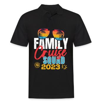 Family Cruise Squad 2023 Passender Bootsurlaub - Männer Poloshirt - Schwarz - Vorne - Kai (181cm)