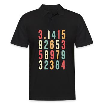 Nombres Pi 3.14 Pi Day Professeur de sciences Drôle de maths - Polo Homme - noir - Devant - Kai (181cm)