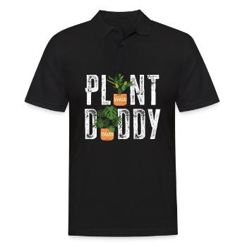 Lustiger Pflanzenliebhaber Papa - Plant Daddy Gärtner - Männer Poloshirt - Schwarz - Vorne - Kai (181cm)
