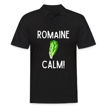 Funny Cooking Healthy Lettuce Lover Romaine Calm - Men's Polo Shirt - black - Front - Kai (181cm)
