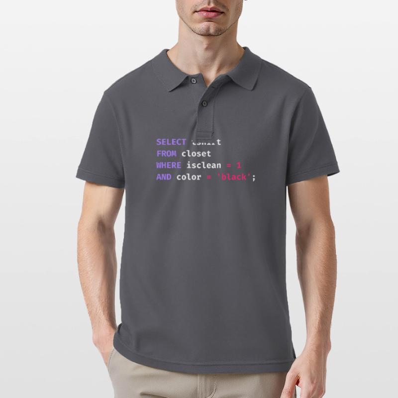 Programmierer Datenbank Wissenschaft Software Coder Lustig Männer Poloshirt