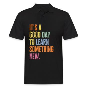 C’est une bonne journée pour apprendre à enseigner la rentrée scolaire - Polo Homme - noir - Devant - Kai (181cm)