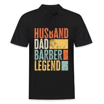 Barbier Mari Papa Légendaire Coupe-cheveux Meilleur - Polo Homme - noir - Devant - Kai (181cm)