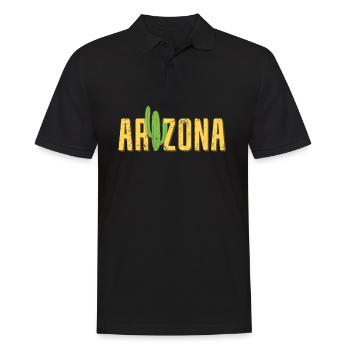 Arizona Cactus Retro Saguaro Cactus Vintage Love - Men's Polo Shirt - black - Front - Kai (181cm)