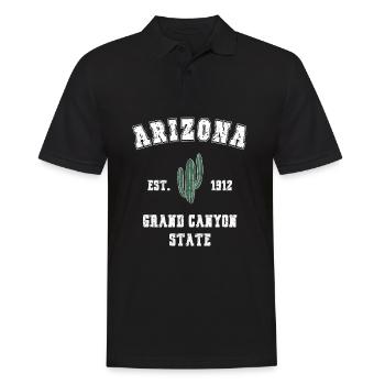 Arizona Cactus Retro Saguaro Cactus Vintage Love - Men's Polo Shirt - black - Front - Kai (181cm)