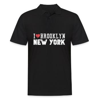 Brooklyn New York Love I Heart Brooklyn NY - Polo Homme - noir - Devant - Kai (181cm)