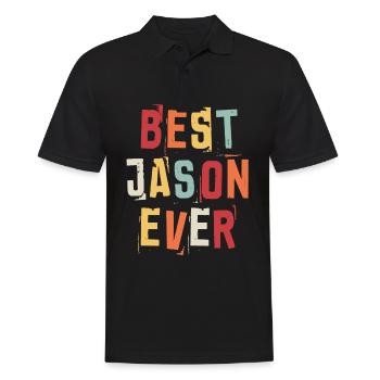 Best Jason Ever Popular Retro Birth Names Jason - Men's Polo Shirt - black - Front - Kai (181cm)