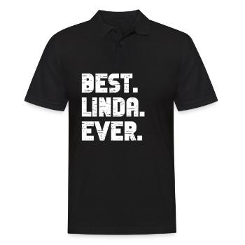 Beste Linda Beliebte Geburtsnamen Linda Kostüm - Männer Poloshirt - Schwarz - Vorne - Kai (181cm)