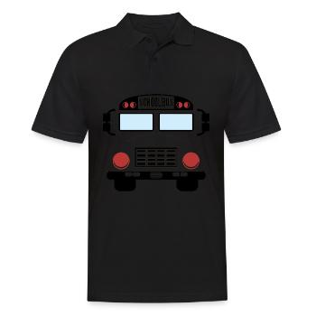 School Bus Costume Funny Yellow School Bus Driver - Men's Polo Shirt - black - Front - Kai (181cm)