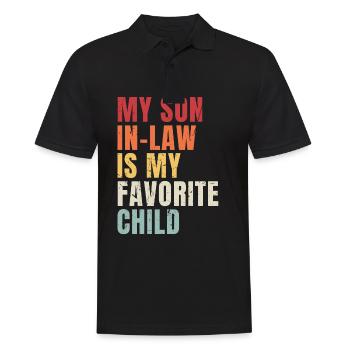 Mein Schwiegersohn ist mein Lieblingskind lustige Familie - Männer Poloshirt - Schwarz - Vorne - Kai (181cm)