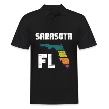 Retro Love Sarasota Florida FL Vintage Design - Polo Homme - noir - Devant - Kai (181cm)