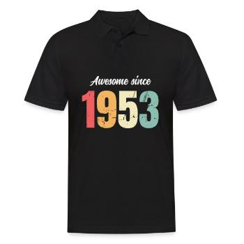 Génial depuis 1953 anniversaire Vintage Legends 1953 - Polo Homme - noir - Devant - Kai (181cm)