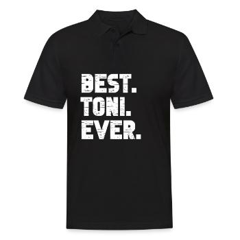 Beste Toni aller Zeiten Beliebte Geburtsnamen Toni Kostüm - Männer Poloshirt - Schwarz - Vorne - Kai (181cm)