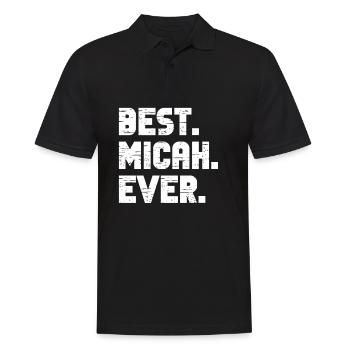 Beste Micah aller Zeiten Beliebte Geburtsnamen Micah Kostüm - Männer Poloshirt - Schwarz - Vorne - Kai (181cm)