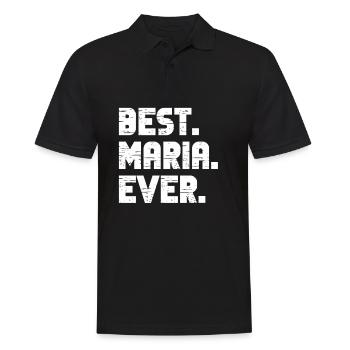 Beste Maria aller Zeiten Beliebte Geburtsnamen Maria Kostüm - Männer Poloshirt - Schwarz - Vorne - Kai (181cm)