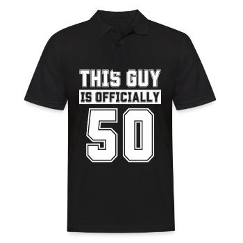 Dieser Typ ist offiziell 50 Jahre alt Feiern Sie 50 - Männer Poloshirt - Schwarz - Vorne - Kai (181cm)