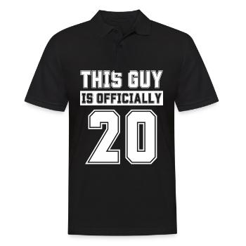 Ce gars a officiellement 20 ans Célébrez 20 - Polo Homme - noir - Devant - Kai (181cm)