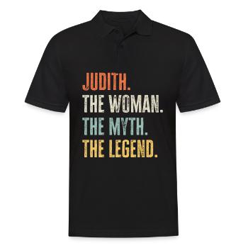 Judith The Best, Woman Myth Legend, Funny Best - Men's Polo Shirt - black - Front - Kai (181cm)