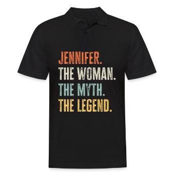 Jennifer The Best, Woman Myth Legend, Best Name - Men's Polo Shirt - black - Front - Kai (181cm)