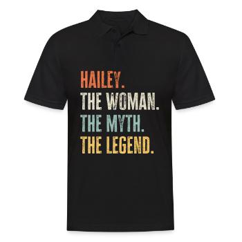 Hailey The Best, Woman Myth Legend, Funny Best - Men's Polo Shirt - black - Front - Kai (181cm)