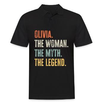 Olivia The Best, Woman Myth Legend, Funny Best - Men's Polo Shirt - black - Front - Kai (181cm)