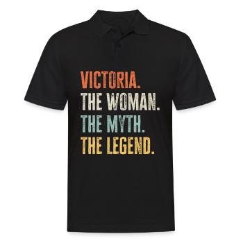 Victoria The Best, Légende du mythe de la femme, Meilleur nom - Polo Homme - noir - Devant - Kai (181cm)