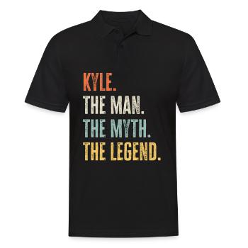 Kyle Le Meilleur, Légende du Mythe de l’Homme, Meilleur Nom drôle - Polo Homme - noir - Devant - Kai (181cm)