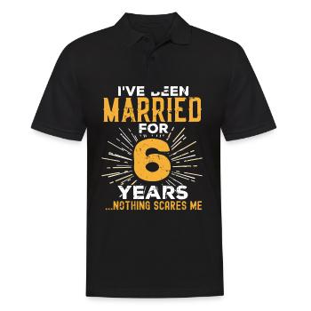 6ème anniversaire de mariage Drôle de couple Cadeau de mariage - Polo Homme - noir - Devant - Kai (181cm)