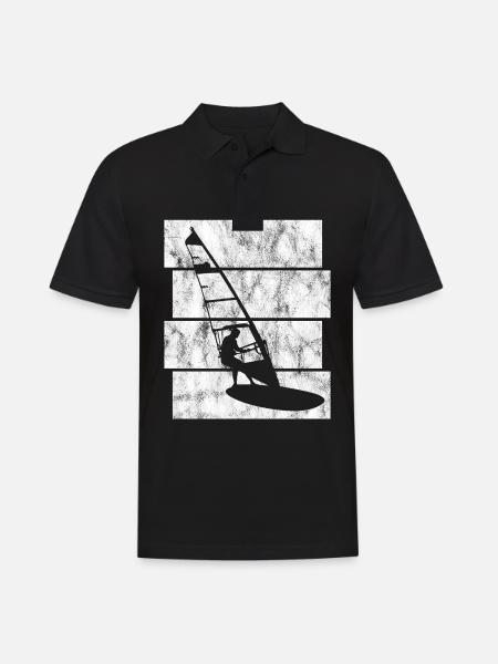 Windsurfer Windsurfer Retro Planche à voile Surf - Polo Homme - noir