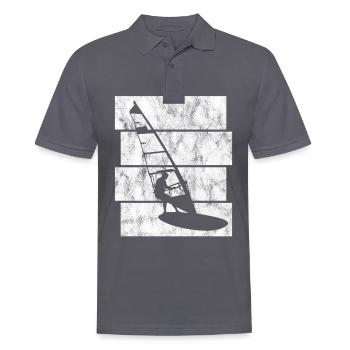 Windsurfen Windsurfer Retro Windsurfing Surfen - Männer Poloshirt - Anthrazit - Vorne - Nico (186cm)