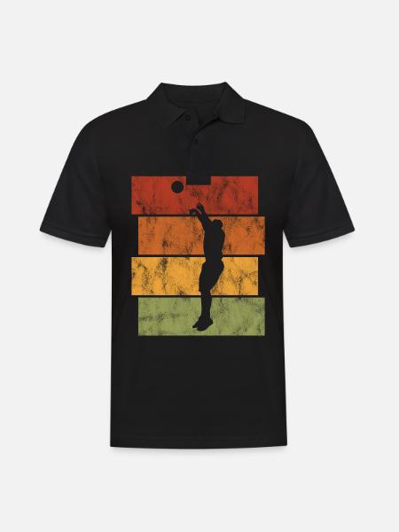 Basket basket basketteur basketteur - Polo Homme - noir