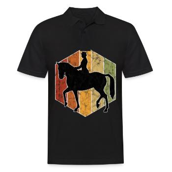 Dressage Cavalier de dressage Cheval d’équitation - Polo Homme - noir - Devant - Kai (181cm)