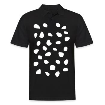 Cooles Fleckig Scheckig Dalmatiner Hund Muster - Männer Poloshirt - Schwarz - Vorne - Kai (181cm)