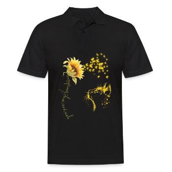 You are my Sunshine Sunflower ButterflyCat - Men's Polo Shirt - black - Front - Kai (181cm)