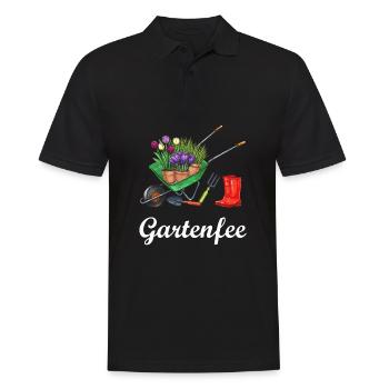 Gartenfee Gartenliebe Pflanzen Gärtner Garten - Männer Poloshirt - Schwarz - Vorne - Kai (181cm)