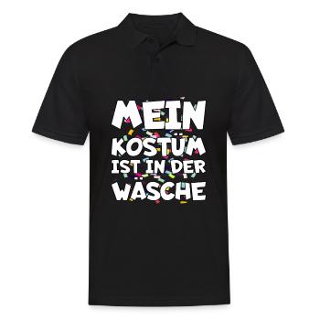 Karneval Fasnet Fasching Ersatz Kostüm Ideen - Männer Poloshirt - Schwarz - Vorne - Kai (181cm)