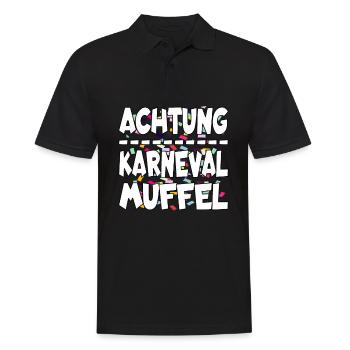 Karneval Muffel Fasnet Fasching Kostüm Ideen - Männer Poloshirt - Schwarz - Vorne - Kai (181cm)