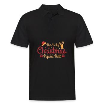 C’est ma chemise de pyjama de Noël hommes femmes - Polo Homme - noir - Devant - Kai (181cm)