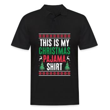 This Is My Christmas Pajama Shirt Men Women - Men's Polo Shirt - black - Front - Kai (181cm)