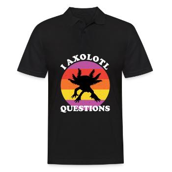 Mignon axolotl drôle mexicain salamandre amant Tee - Polo Homme - noir - Devant - Kai (181cm)