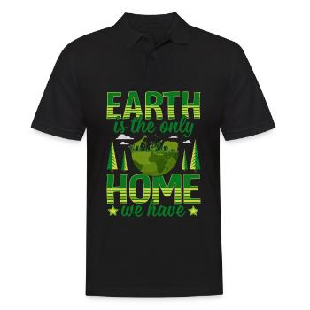 Earth Day The Earth is the only home - Men's Polo Shirt - black - Front - Kai (181cm)