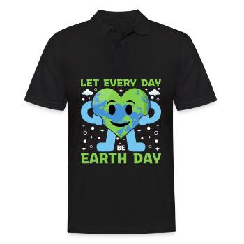 Jour de la Terre – Faites de chaque jour le Jour de la Terre - Polo Homme - noir - Devant - Kai (181cm)