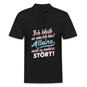 Je reste comme je suis parce que ça dérange les autres - Polo Homme - noir - Devant - Kai (181cm)