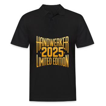Handwerker des Jahres Stolz Limited Edition 2025 - Männer Poloshirt - Schwarz - Vorne - Kai (181cm)