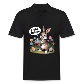 Happy Easter Decoration Easter Bunny for Celebrations - Men's Polo Shirt - black - Front - Kai (181cm)