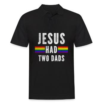 Jésus avait deux pères - Polo Homme - noir - Devant - Kai (181cm)
