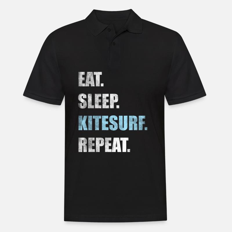Kitesurfen Kitesurfer Kiteboarden Kiteboarder - Männer Poloshirt - Schwarz